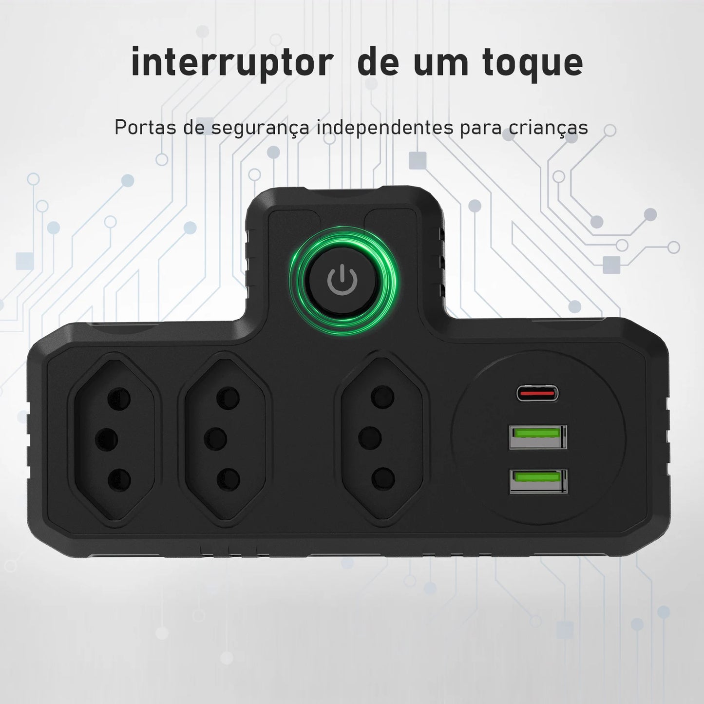 Extensão tomada,Extensão elétrica,Tomada usb,Filtro de linha de tomada,Regua tomadas de energia,Extensao eletrica,110-220V,10A