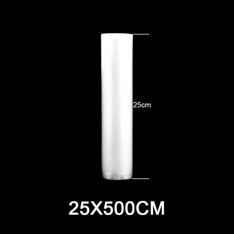 Sacos de embalagem de armazenamento a vácuo de alimentos para aferidor a vácuo carne frutas vegetais sous vide saco de cozinha 12/15/20/25/28cm 500cm/rolo