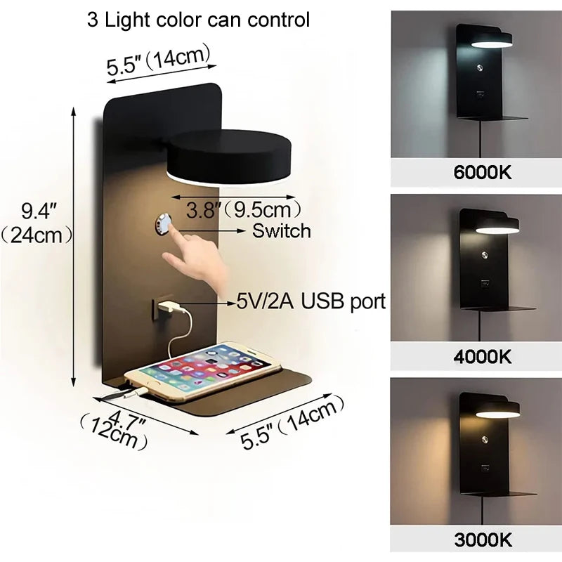 arandela parede Lâmpadas Com Interruptor Quarto luminária decoração para quarto luminaria parede casa e decoração luminaria de parede lustre sala luminária para quarto luminarias cabeceira luminaria quarto casal lâmpa