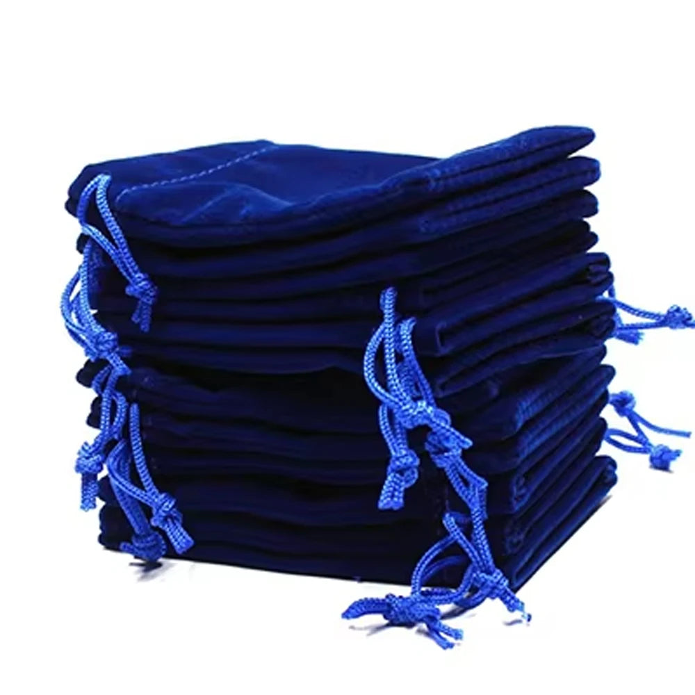 100 unidades de sacos de veludo com cordão para joias, bolsas de camurça macia 5x7cm 7x9cm 9x12cm, pequenas embalagens para presentes, para anéis, brincos e pulseiras