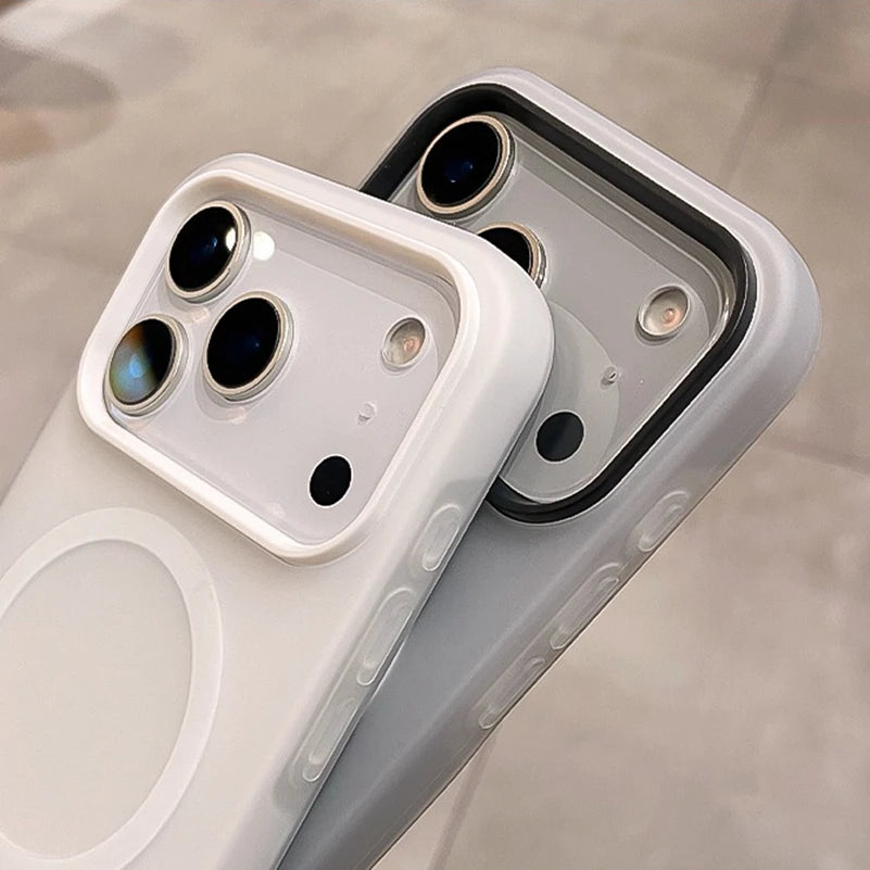 Luxo 2 em 1 magnético à prova de choque para iphone 17 pro max ar 16 15 14 plus 13 12 11 silicone líquido