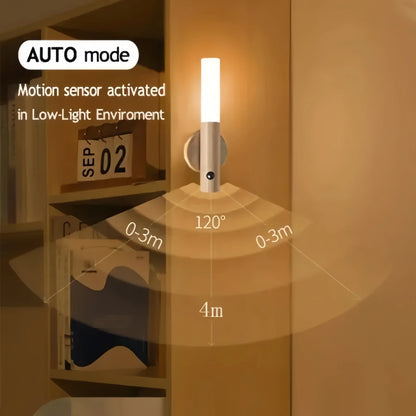 Luminária Led Recarregável Portátil Bastão com Sensor de Movimento para Mesa e Parede