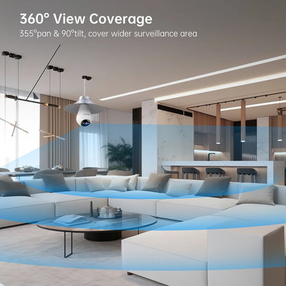 Lenovo 3mp e27 lâmpada ip wifi câmera de vigilância de vídeo interna cor noite ai rastreamento casa inteligente monitor do bebê câmera cctv