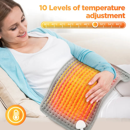 Almofada de aquecimento elétrico cobertor 4 níveis temporizador 10 níveis controle temperatura para ombro pescoço volta coluna perna inverno quente