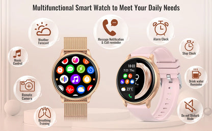 MEVADEN-Bluetooth chamada relógio inteligente para homens e mulheres, relógios personalizados, esporte fitness tracker, freqüência cardíaca, android, ios, y22