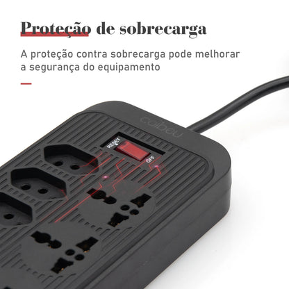 Estenção de tomadas，Filtro de linha，Extensão tomada，Extensão elétrica，Tomada usb，Filtro de linha de tomada，Extensao eletrica，10A