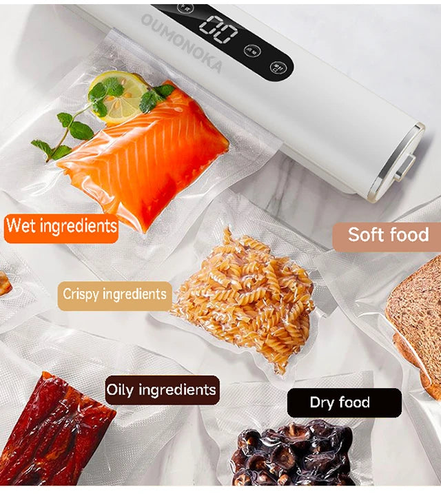 Máquina seladora de cozinha a vácuo profissional, seladora para alimentos, produtos, embalagem de cozinha, selante de saco plástico