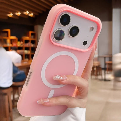 Luxo 2 em 1 magnético à prova de choque para iphone 17 pro max ar 16 15 14 plus 13 12 11 silicone líquido