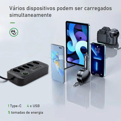 Extensão tomada,Extensão elétrica,Tomada usb,Filtro de linha de tomada,Regua tomadas de energia,Extensao eletrica,110-220V,10A