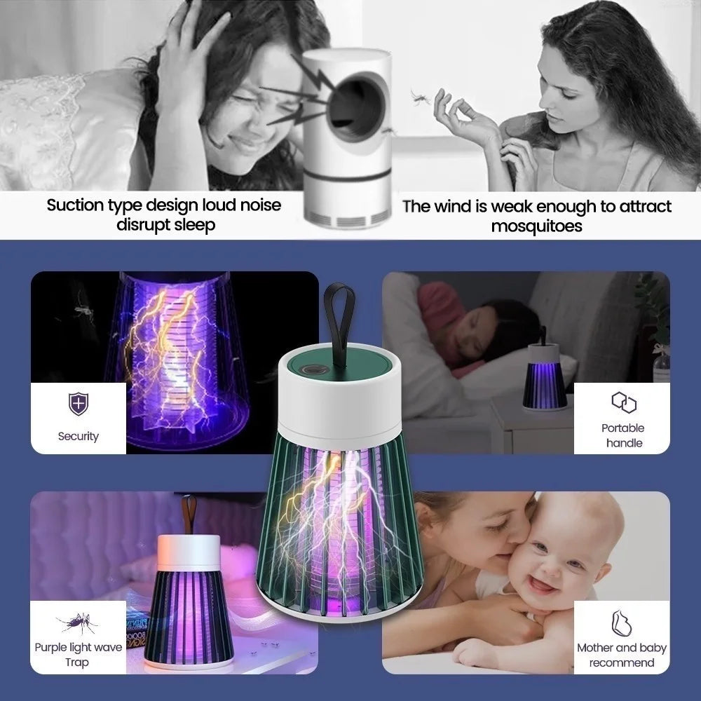 Aparelho de Controle de Pragas de Mosquitos com Luz Azul e Função Noturna Silenciosa, Proteção Segura para Casa