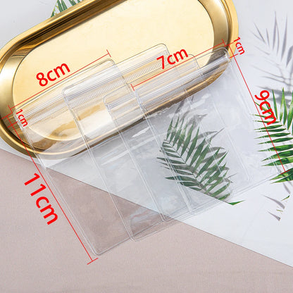 20 pçs malotes de jóias transparentes anti-oxidação zip lock sacos de armazenamento para brinco colar pulseira diy exibição embalagem