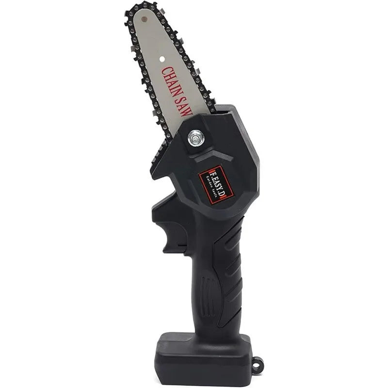 Mini Motosserra Elétrica de 4 Polegadas Recarregável Bivolt para Poda e Jardinagem com Bateria