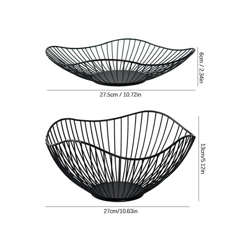 Cesta de frutas de ferro recipiente de frutas tigela casa criativa