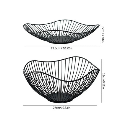 Cesta de frutas de ferro recipiente de frutas tigela casa criativa