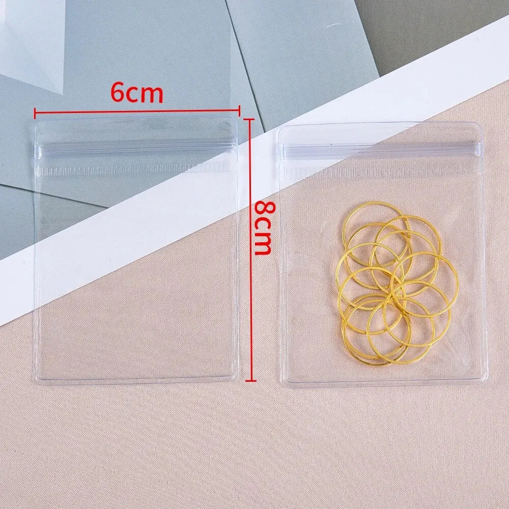 20 pçs malotes de jóias transparentes anti-oxidação zip lock sacos de armazenamento para brinco colar pulseira diy exibição embalagem
