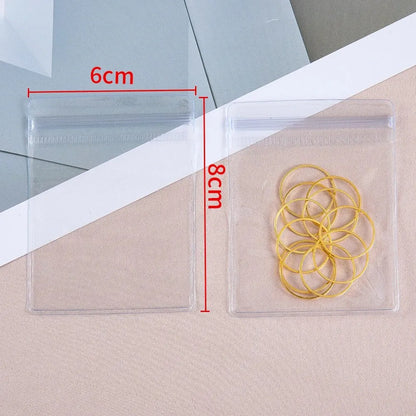 20 pçs malotes de jóias transparentes anti-oxidação zip lock sacos de armazenamento para brinco colar pulseira diy exibição embalagem