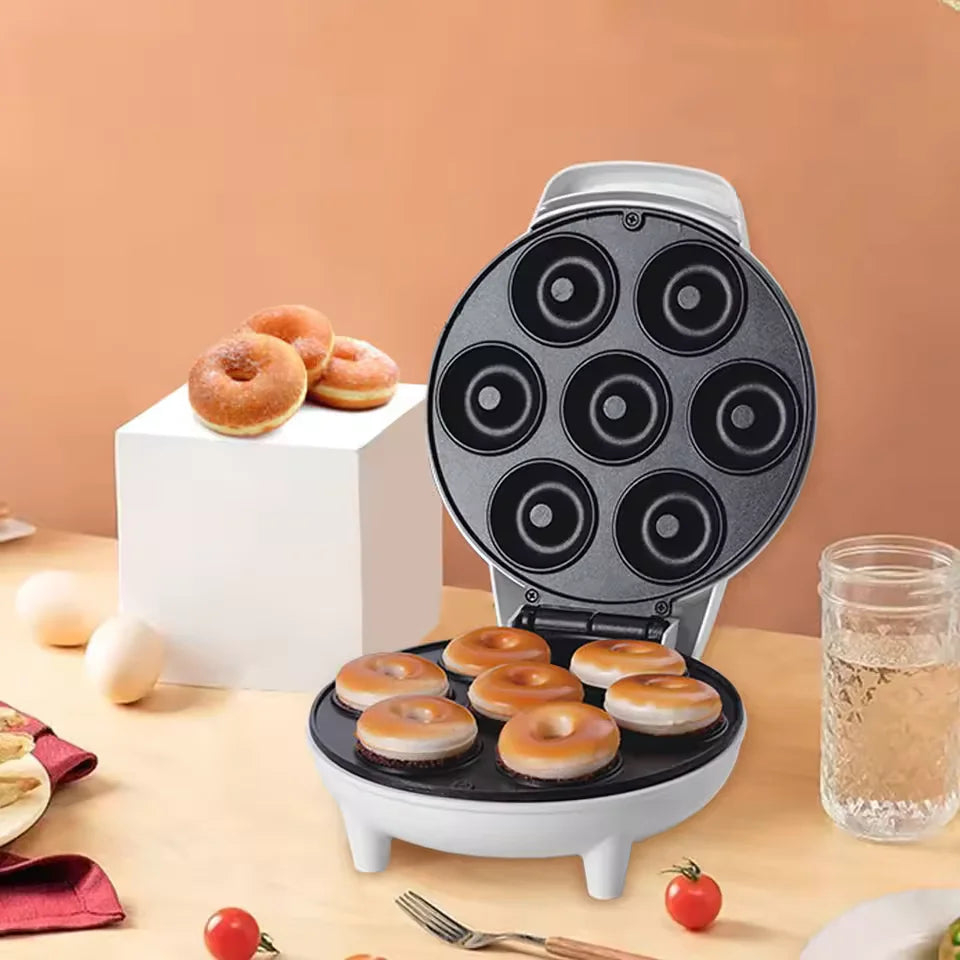 Máquina Elétrica de Fazer Mini Donuts Brazi com Aquecimento Dupla Face e Revestimento Antiaderente para Café da Manhã, Sobremesas, Lanches, Festas em Família e Padarias