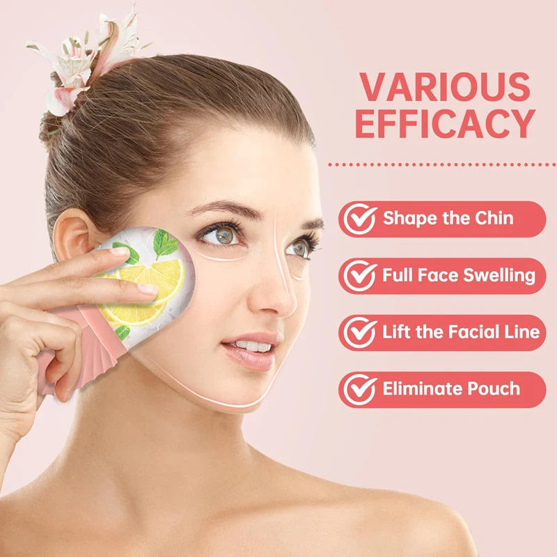 Rolo De Rosto De Gelo Para Massagem De Beleza, Molde De Cubo De Gelo De Silicone para Inchado Dos Olhos, Rolo Facial, Poros De Encolher