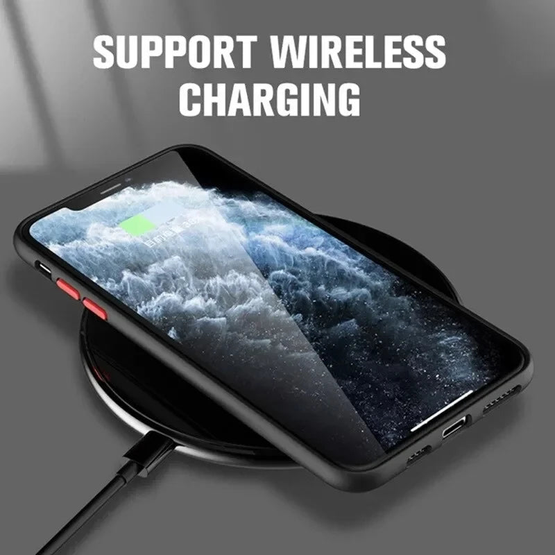 Luxo magsafe caso de carga sem fio para samsung galaxy s20 s21 s22 s23 fe s24 s25 plus s25 ultra à prova de choque fosco claro capa