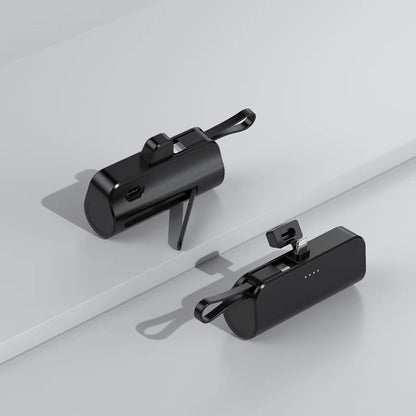 Power Bank 10000mAh Leve com Cabo Embutido Carregador Portátil para Celular Emergência Diária