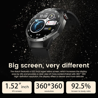 2025new para android e ios relógio inteligente masculino tela amoled gps trajetória de movimento freqüência cardíaca bluetooth chamadas smartwatch à prova dwaterproof água