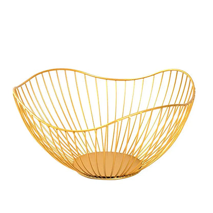 Cesta de frutas de ferro recipiente de frutas tigela casa criativa