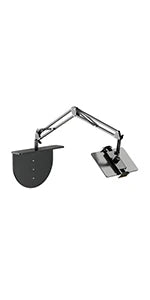 Suporte de Braço Metálico Articulado para Cabeceira - Ajuste 360°, Compatível com Celular e Tablet, Fácil Instalação, Coibeu