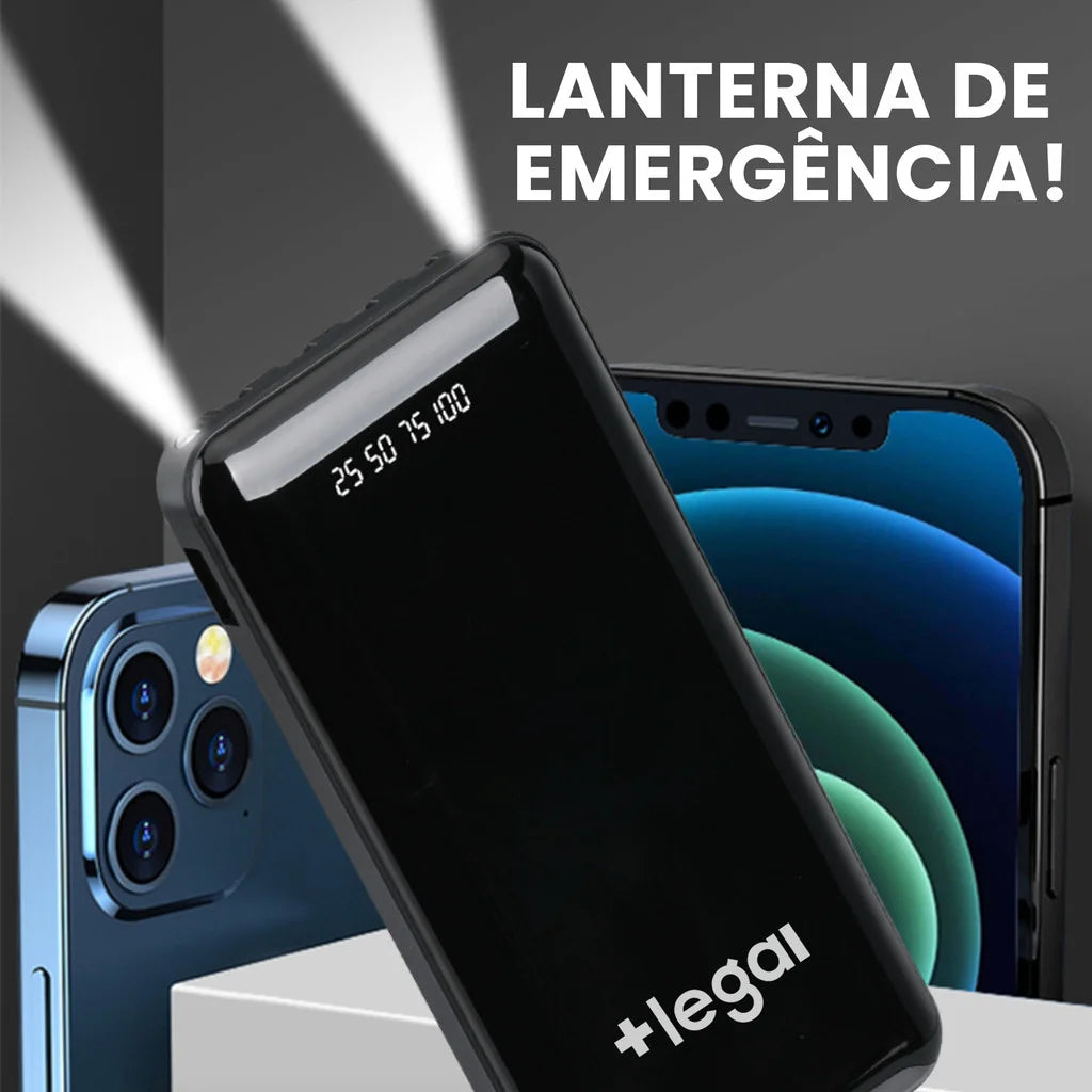 Power Bank 20000mAh Carregador Portátil Rápido, Design Estético em Formato de Favo de Mel para Celular e Viagem