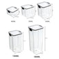 Frasco de armazenamento de alimentos selado transparente Organizador de cozinha de plástico Tanque Multigrain Frascos selados secos empilháveis Conjunto de 5pcs
