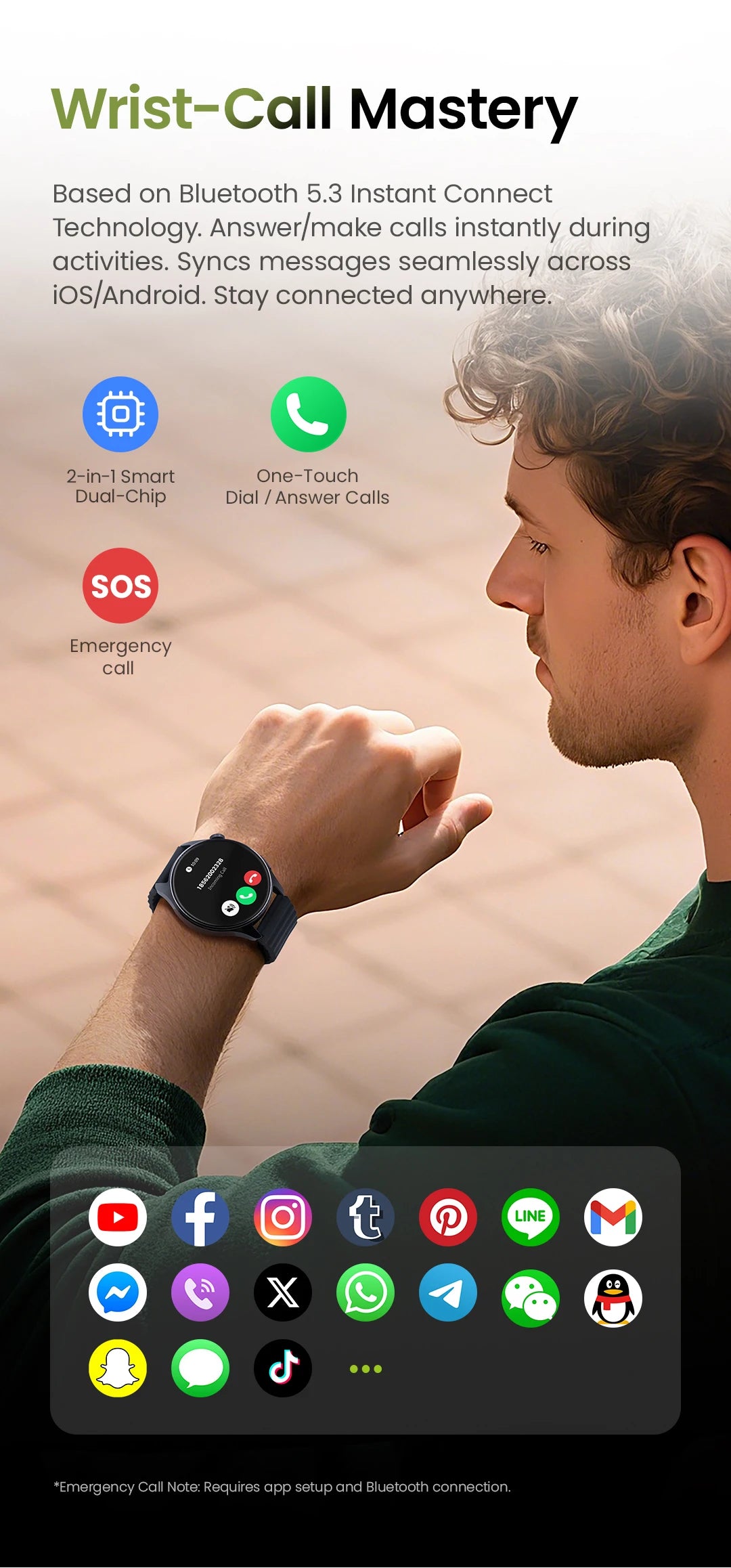 Relógio HAYLOU 4S GPS Smartwatch com Tela HD AMOLED de 1.43”, Posicionamento GPS por 5 Satélites, 120+ Modos de Treino, Relógio Inteligente para Fitness