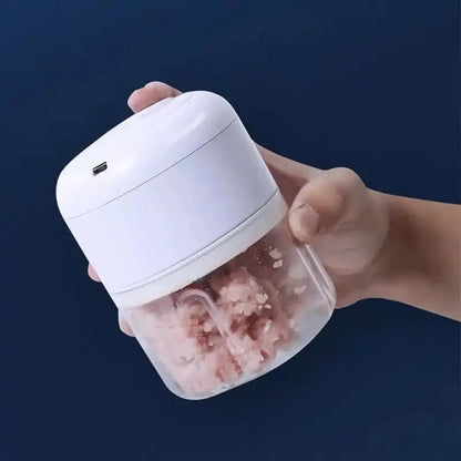 Processador de Alimentos Elétrico Portátil USB 250ml para Alho, Carne e Vegetais - Moedor e Triturador de Cozinha