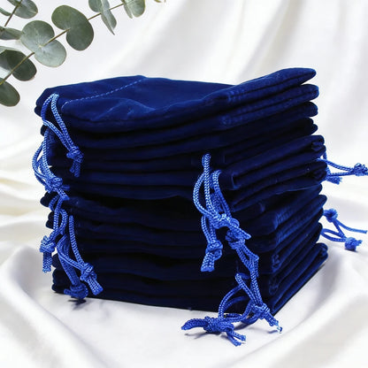 100 unidades de sacos de veludo com cordão para joias, bolsas de camurça macia 5x7cm 7x9cm 9x12cm, pequenas embalagens para presentes, para anéis, brincos e pulseiras