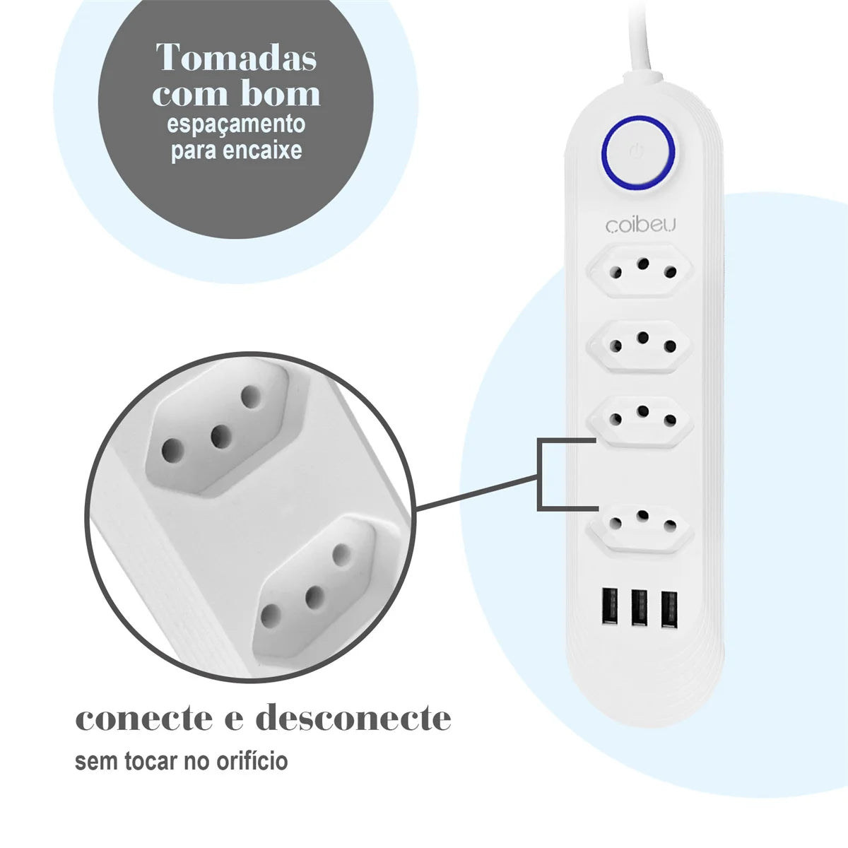 Extensão tomada,Extensão elétrica,Tomada usb,Filtro de linha de tomada,Regua tomadas de energia,Extensao eletrica,110-220V,10A