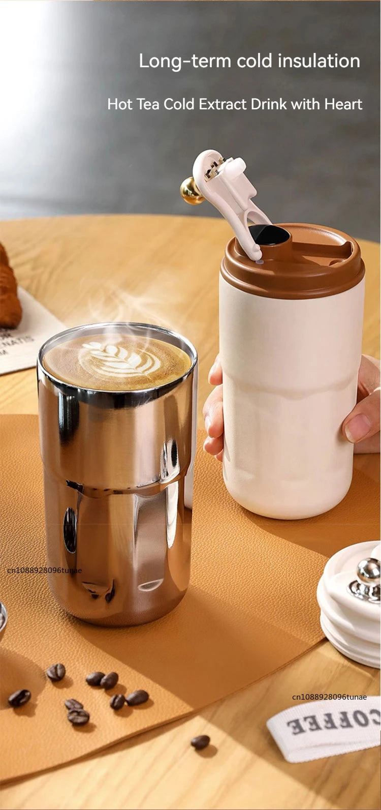 Copo de café com display digital inteligente de temperatura LED Garrafa térmica de aço inoxidável mantém frio e calor caneca térmica copo esportivo