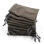 100 unidades de sacos de veludo com cordão para joias, bolsas de camurça macia 5x7cm 7x9cm 9x12cm, pequenas embalagens para presentes, para anéis, brincos e pulseiras