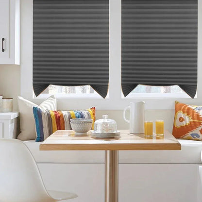 Cortinas plissadas autoadesivas, 5 tamanhos, banheiro, varanda, meia blackout, cortinas para quarto, sala de estar, varanda