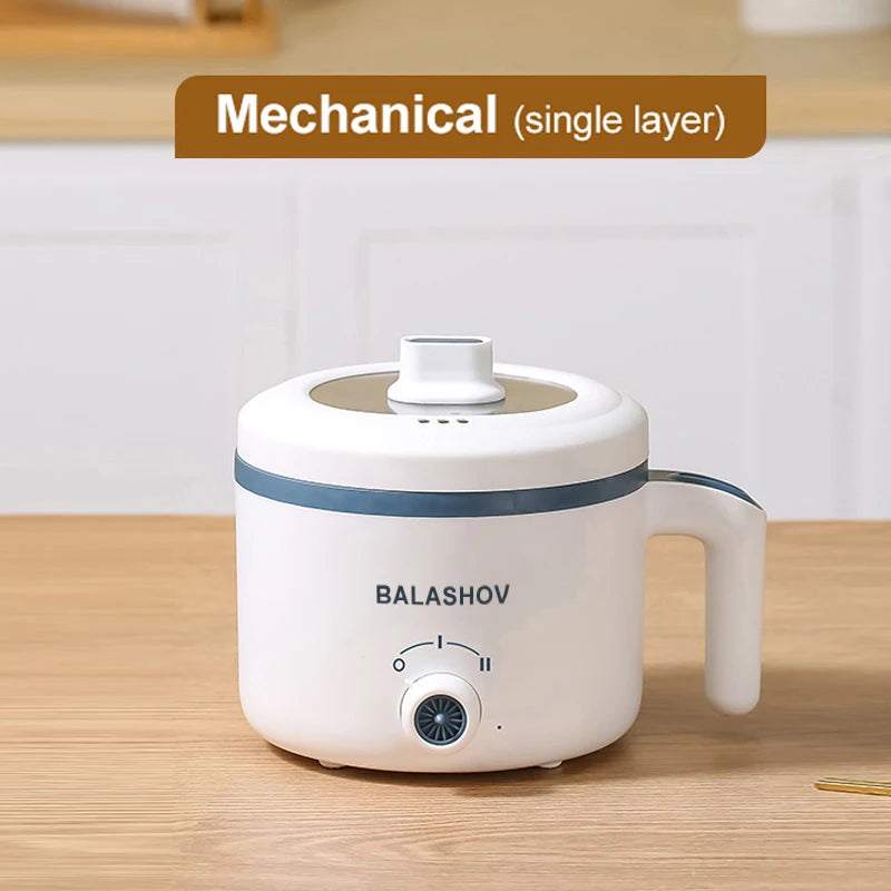 Panela elétrica de arroz 1,7l, camada dupla única, 220v, multifogão, antiaderente, mecânica inteligente, multicooker, panela de arroz no vapor para casa
