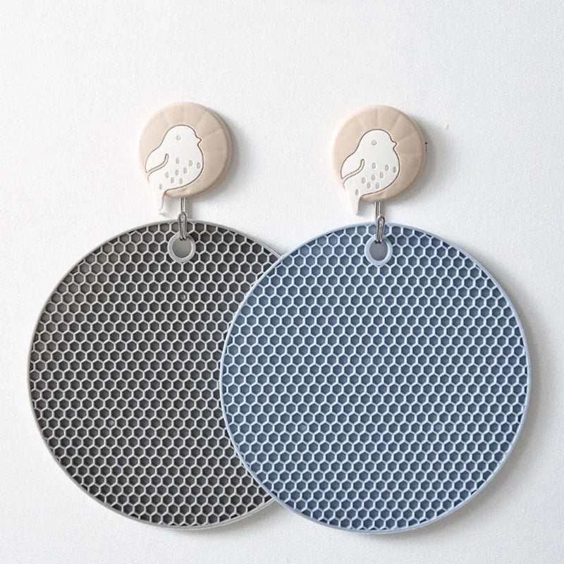 Kit 4 Descansos Panela em Silicone Protetor Resistente Antiderrapante Coaster Para Talheres