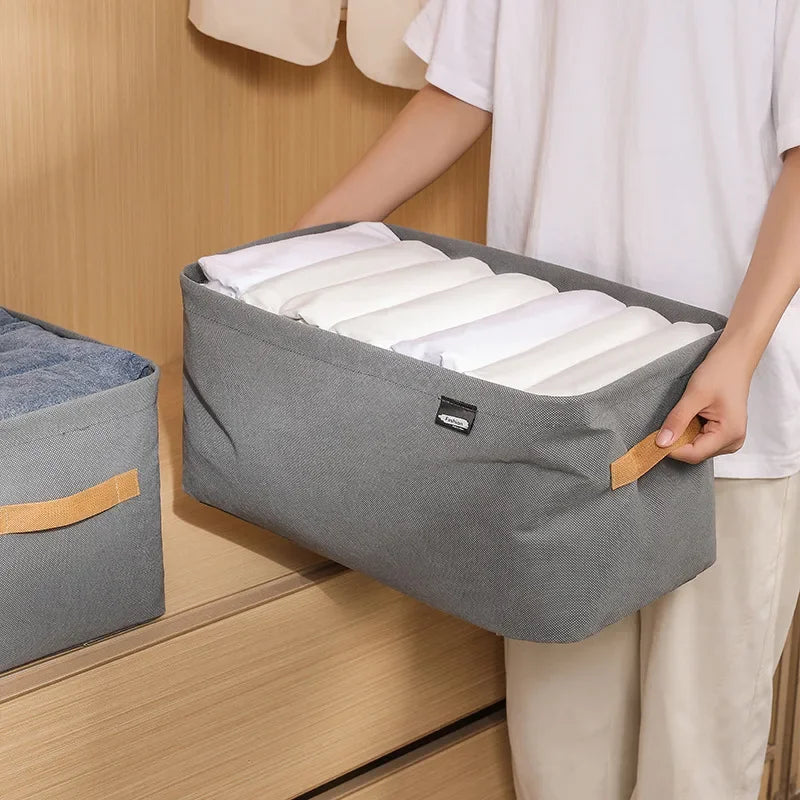 Engrossar roupas organizador calças camisola armários de armazenamento gavetas organizador jeans caixa de armazenamento guarda-roupa organizadores de armazenamento de roupas