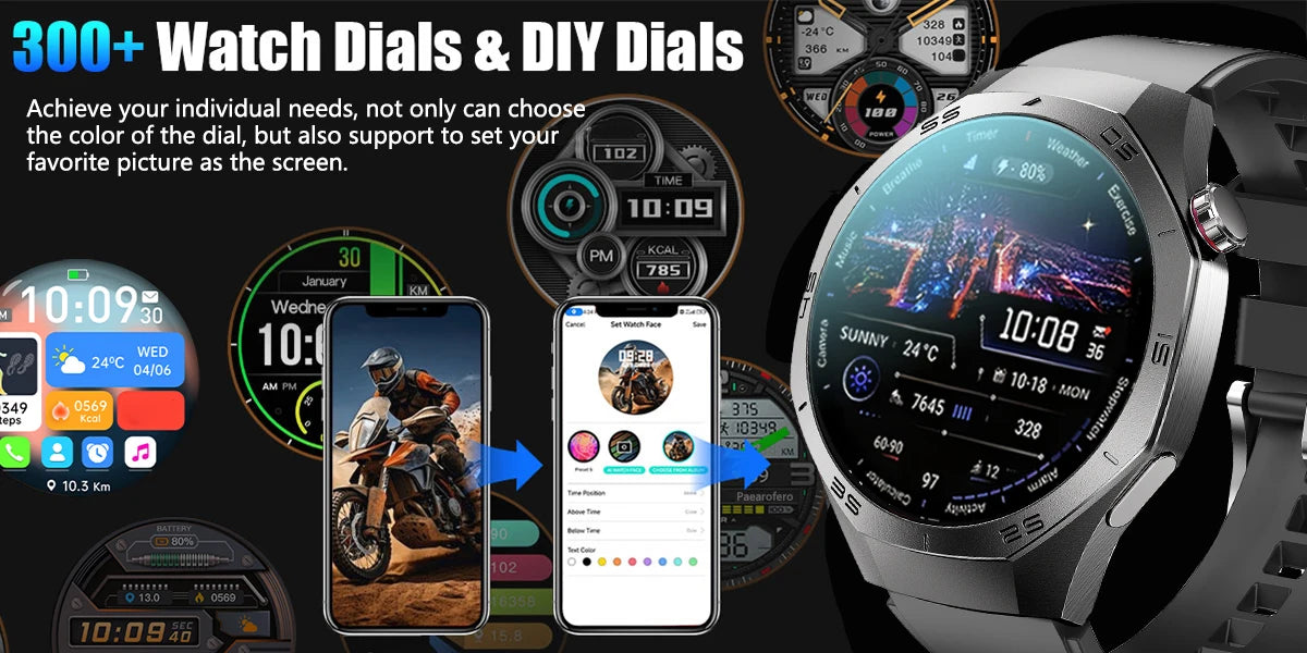 2025new para android e ios relógio inteligente masculino tela amoled gps trajetória de movimento freqüência cardíaca bluetooth chamadas smartwatch à prova dwaterproof água