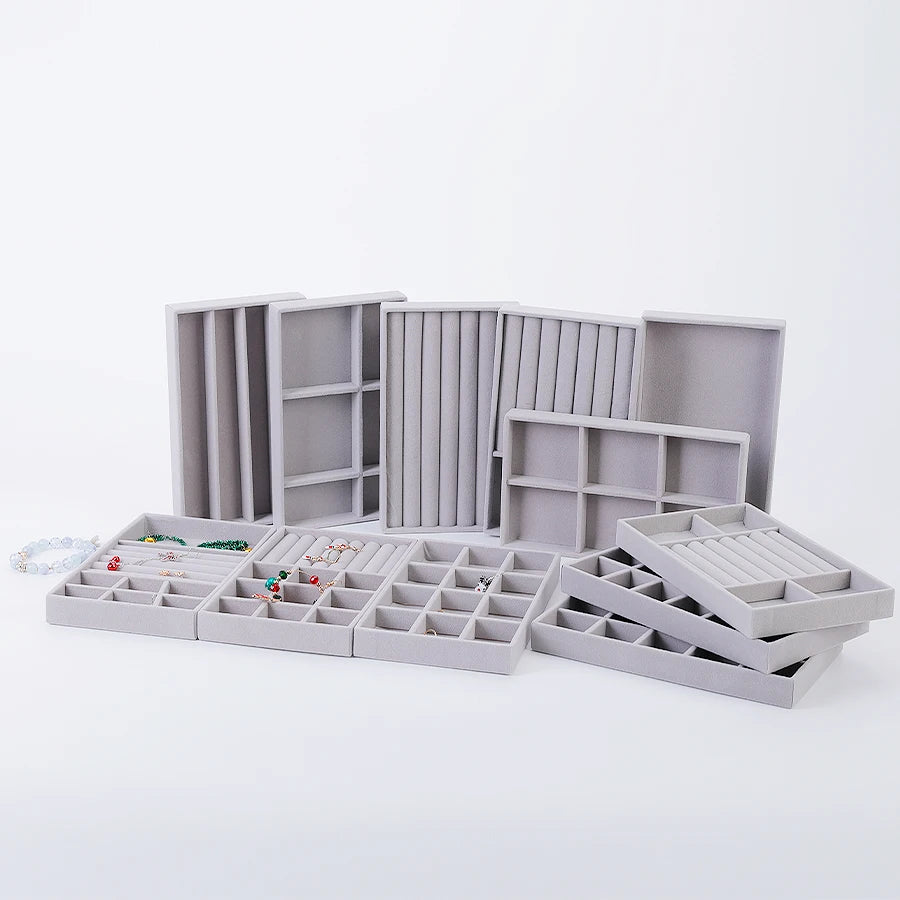 Reunindo Jewelry Box, Jewelry Tray, Adequado para Todos os Tipos de Armazenamento de Jóias, 1Pc