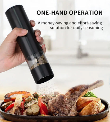 Moedor elétrico recarregável usb de sal e pimenta, aspereza ajustável, grande capacidade, moedores de especiarias automáticos, ferramenta de cozinha