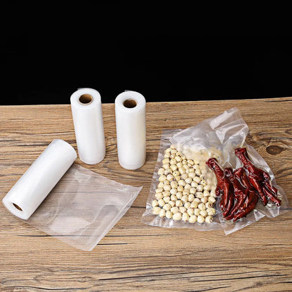 Sacos de embalagem de armazenamento a vácuo de alimentos para aferidor a vácuo carne frutas vegetais sous vide saco de cozinha 12/15/20/25/28cm 500cm/rolo