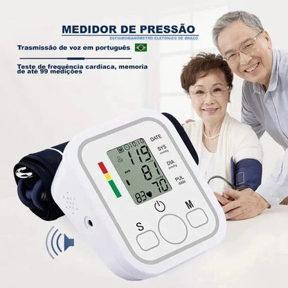 Monitor de Pressão Arterial Digital para Braço, Automático e Preciso, Ideal para Uso Doméstico, Ideal para Idosos e Monitoramento Diário