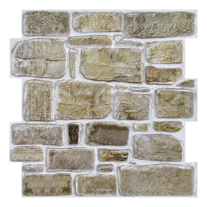 Painéis de parede de pedra falsa 3D, Peel and Stick Tile, Adesivo decorativo de parede, Auto-adesivo, 1 pc, 10pcs