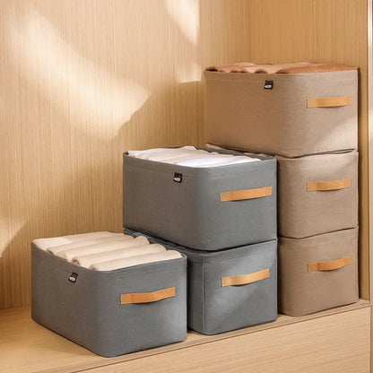 Engrossar roupas organizador calças camisola armários de armazenamento gavetas organizador jeans caixa de armazenamento guarda-roupa organizadores de armazenamento de roupas
