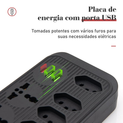 Estenção de tomadas，Filtro de linha，Extensão tomada，Extensão elétrica，Tomada usb，Filtro de linha de tomada，Extensao eletrica，10A