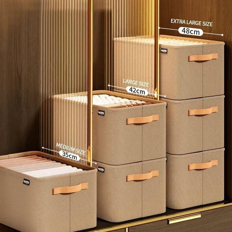 Engrossar roupas organizador calças camisola armários de armazenamento gavetas organizador jeans caixa de armazenamento guarda-roupa organizadores de armazenamento de roupas