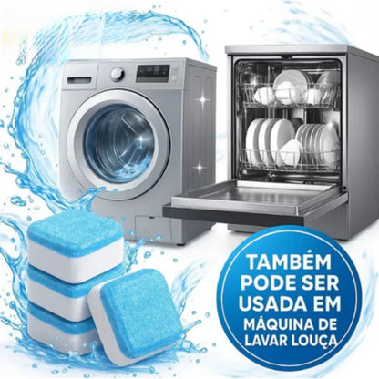 Pastilhas Efervescentes para Limpeza de Máquinas de Lavar Roupa Multifuncionais para Modelos Frontais ou de Superior
