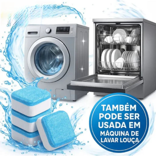 Pastilhas Efervescentes para Limpeza de Máquinas de Lavar Roupa Multifuncionais para Modelos Frontais ou de Superior